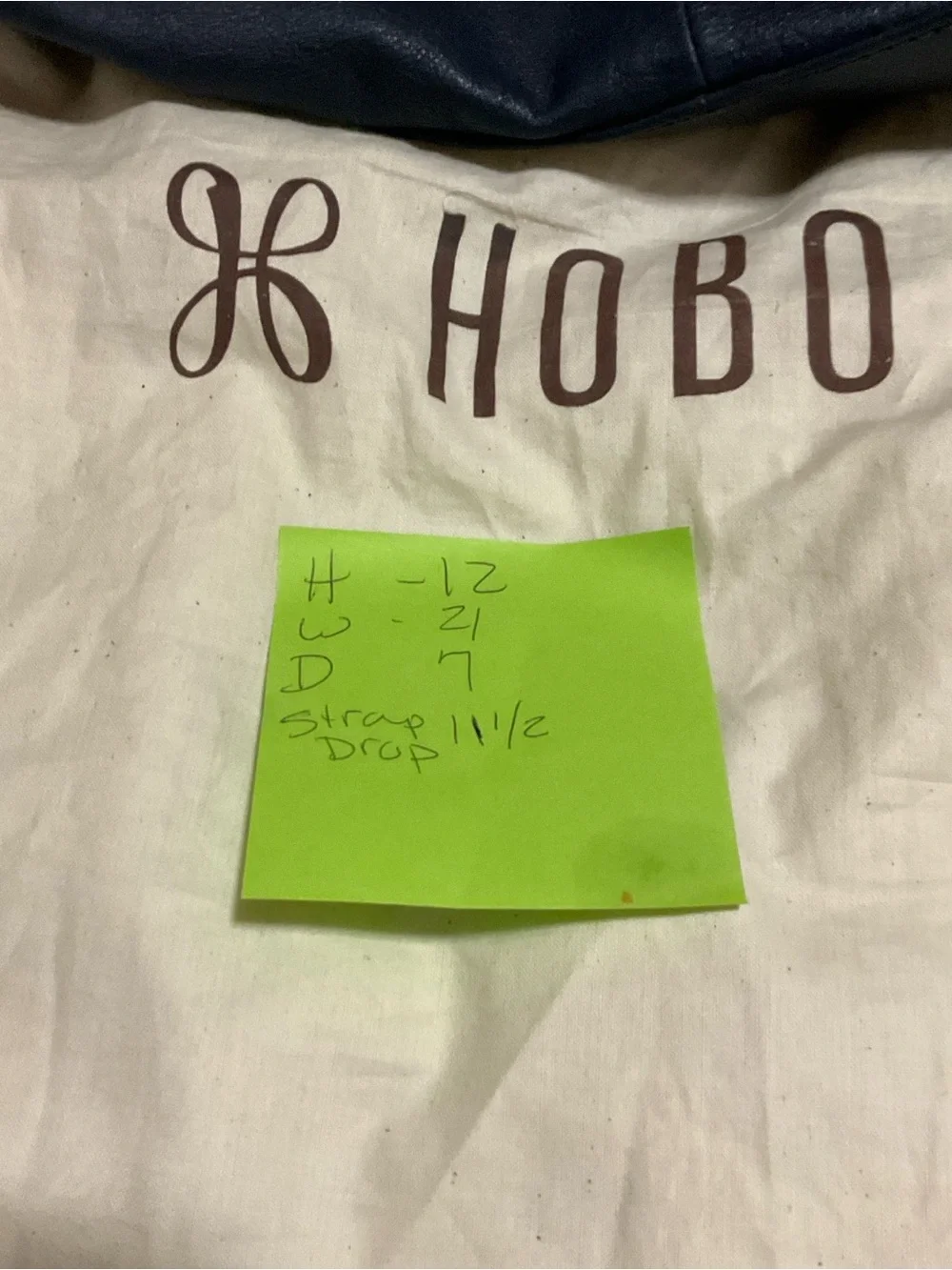 HOBO navy Leather Hobo Bag